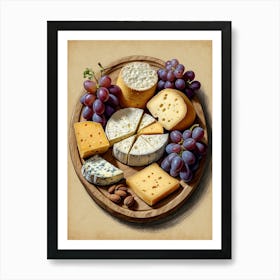 Cheese Platter Art Print