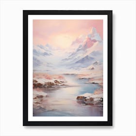 Dreamy Winter Painting Patagonia Argentina 1 Art Print