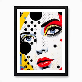 Face Polka Dots 1 Art Print