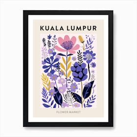 Flower Market Poster Kuala Lumpur Malaysia Art Print