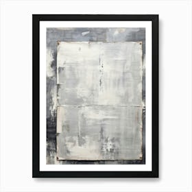 A Sheet Of Retro Style Old Fashioned Cardboard Textured Saturated In The Monochrome Grey Shades O (3) Art Print