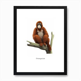 Orangutan Kids Animal Poster Art Print