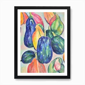 Papaya 1 Vintage Sketch Fruit Art Print