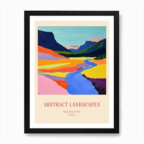 Colourful Abstract Banff National Park Canada 6 Poster Art Print