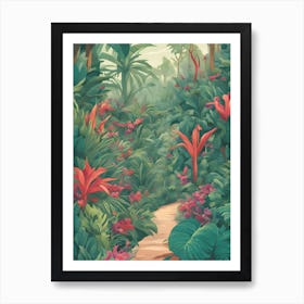 Path Through Tropical Forest Art Print