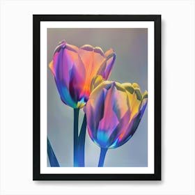 Iridescent Flower Tulip 6 Art Print