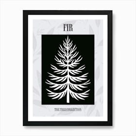 Fir Tree Simple Geometric Nature Stencil 1 Poster Art Print