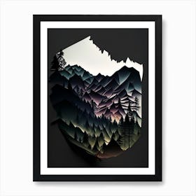 Great Smoky Mountains National Park United States Of America Cut Out Paper Art Print