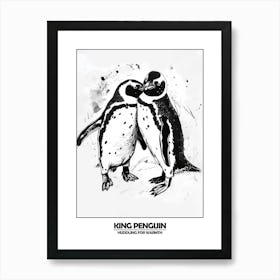 Penguin Huddling For Warmth Poster 9 Art Print