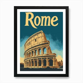 Aihrgdesign A Vintage Travel Poster Of Rome Art Print