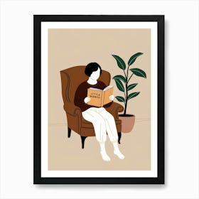 Woman Reading A Book 6 Art Print