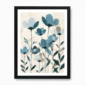 Blue Flowers 96 Art Print