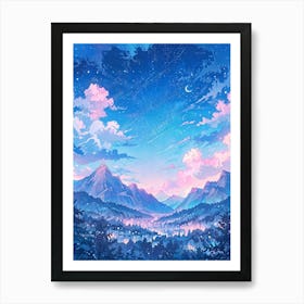 Landscape painting 1 Art Print