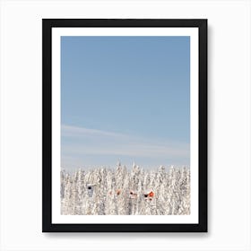 Snow Landscape On A Sunny Day Art Print