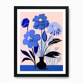 Blue Flower Illustration Hyacinth 3 Art Print