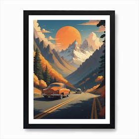 Road To The Mountains Art Print