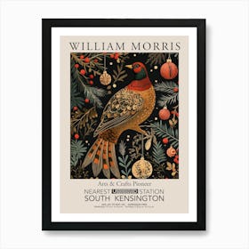 William Morris Prints Pheasant Ornaments Christmas Gift Winter Vintage Art Print