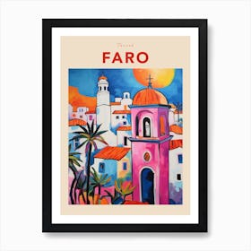 Faro Portugal 3 Fauvist Travel Poster Art Print