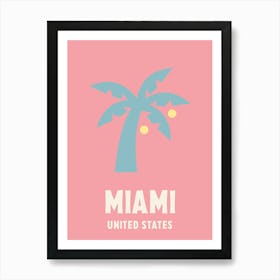 Miami, United States, Graphic Style Poster 4 Art Print