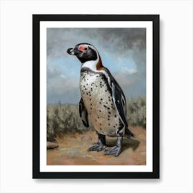 African Penguin Salisbury Plain Oil Painting 4 Art Print