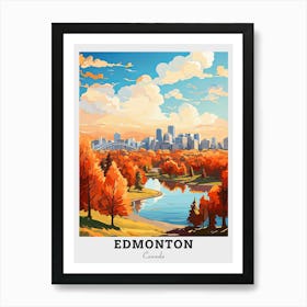 Edmonton Cityscape Travel Art Print