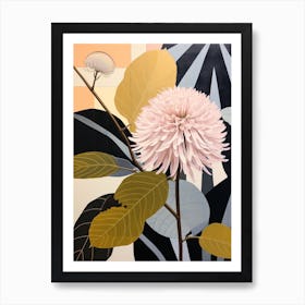 Flower Illustration Bergamot 2 Art Print