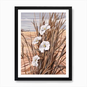 Flax Flower 4 Flower Painting Art Print