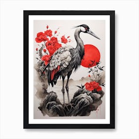 Asian Heron Art Print