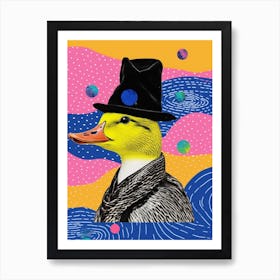 Duck In A Hat Collage 2 Art Print