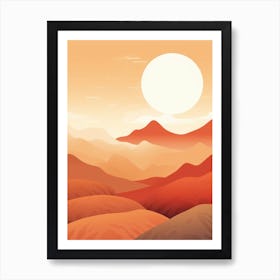 Mars Landscape Art Print