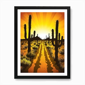 Sunset In The Desert 11 Art Print