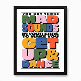 Mad Sounds Arctic Monkeys  Art Print
