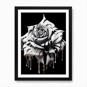 Black And White Rose Art Print