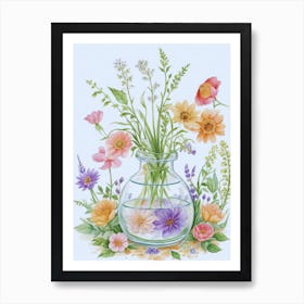 Flowers In A Vase 7 Art Print