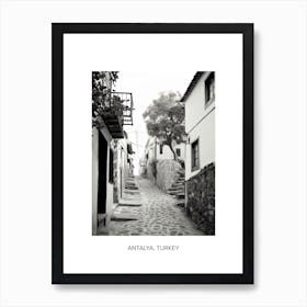 Poster Of Bodrum, Turkey, Photography In Black And White 1 Art Print