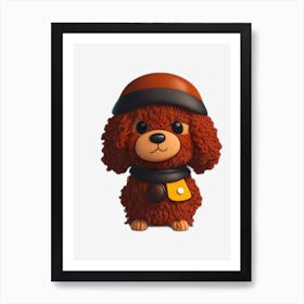 Default Sticker Animate Cute Brown Doodle Gradient Background 0 D8a769cd 64e0 4fa5 9611 00b83f55f294 0 Art Print