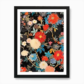 Hokusai Great Japan Botanical Japanese 4 Art Print