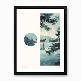 Miyajima Japan 3 Cut Out Travel Poster Art Print