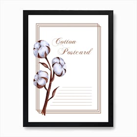 Cotton Postcard Art Print