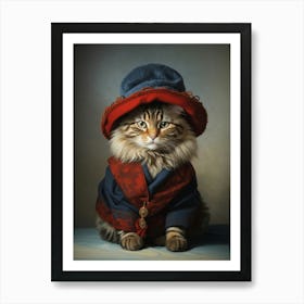 Cat In A Hat 13 Art Print