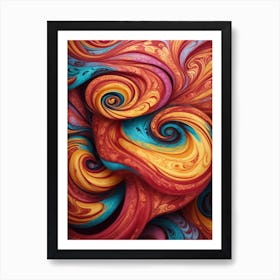 Abstract Swirls2 Art Print