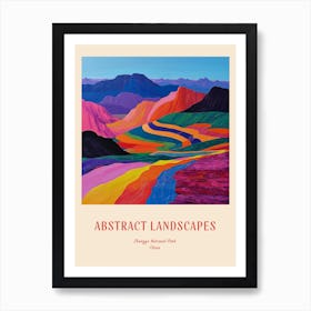 Colourful Abstract Zhangye National Park China 3 Poster Art Print