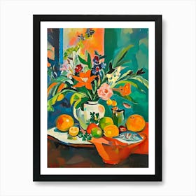 Fresh Fruit And Flowers Matisse Abstract Art Print