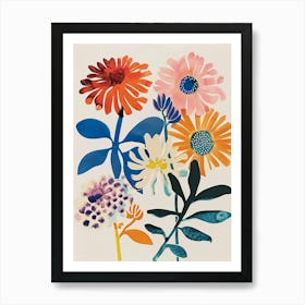 Painted Florals Chrysanthemum 4 Art Print