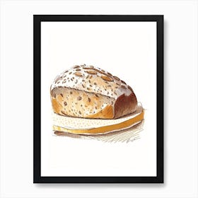 Tea Bread Bakery Product Quentin Blake Illustration Art Print
