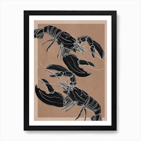 Lobsters 1 Art Print