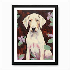 A Weimaraner Dog Painting, Impressionist 2 Art Print