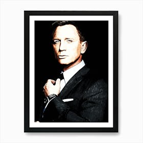 Daniel Craig james bond 1 Art Print