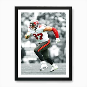 Rob Gronkowski Tampa Bay Buccaneers Art Print