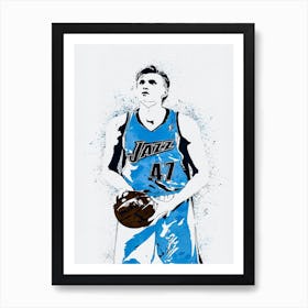 Andrei Kirilenko Utah Jazz Art Print